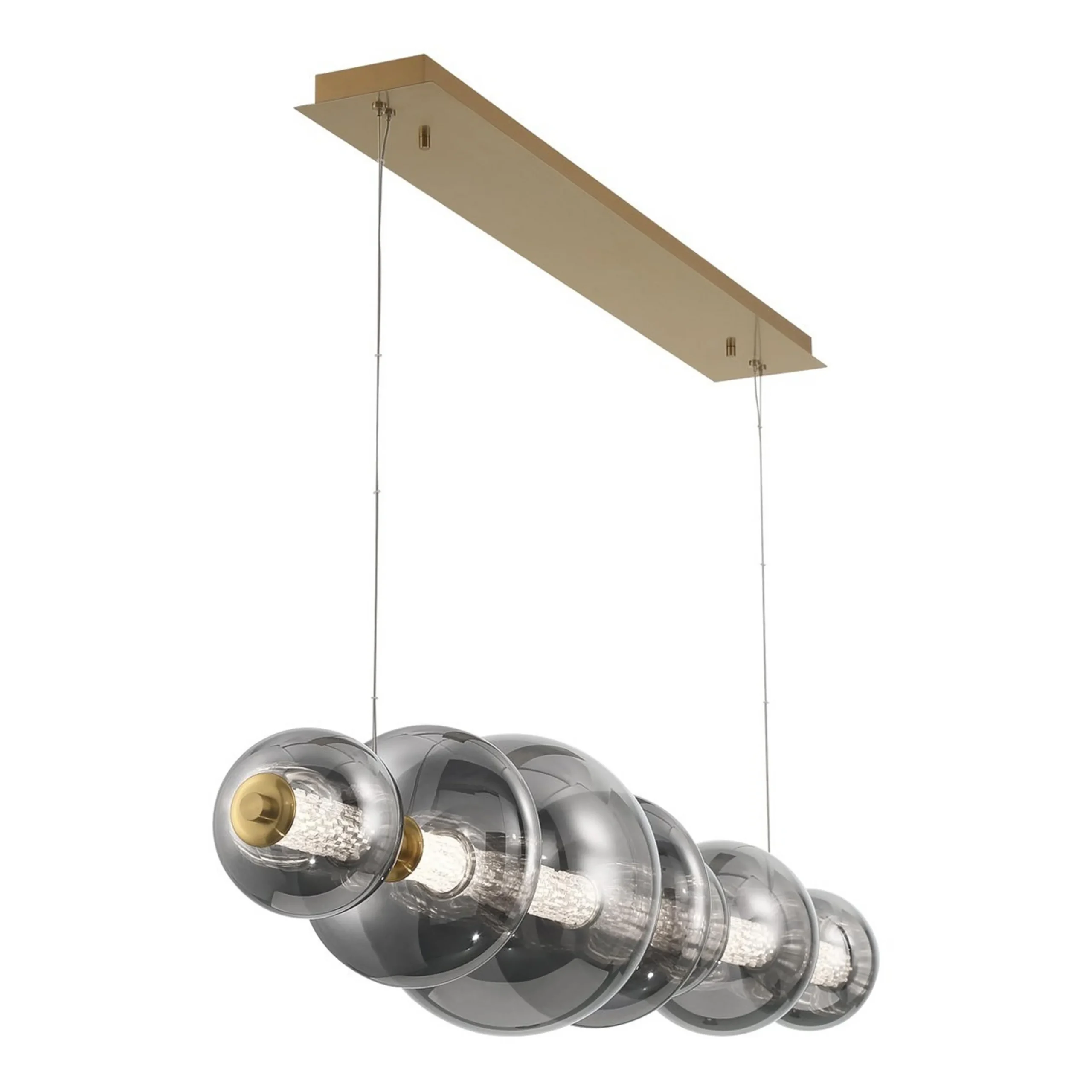 Spectrogram LED Island Chandelier - Smoke
