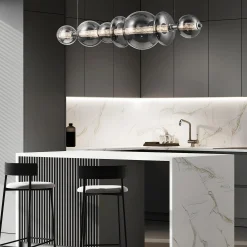Spectrogram LED Island Chandelier - Smoke