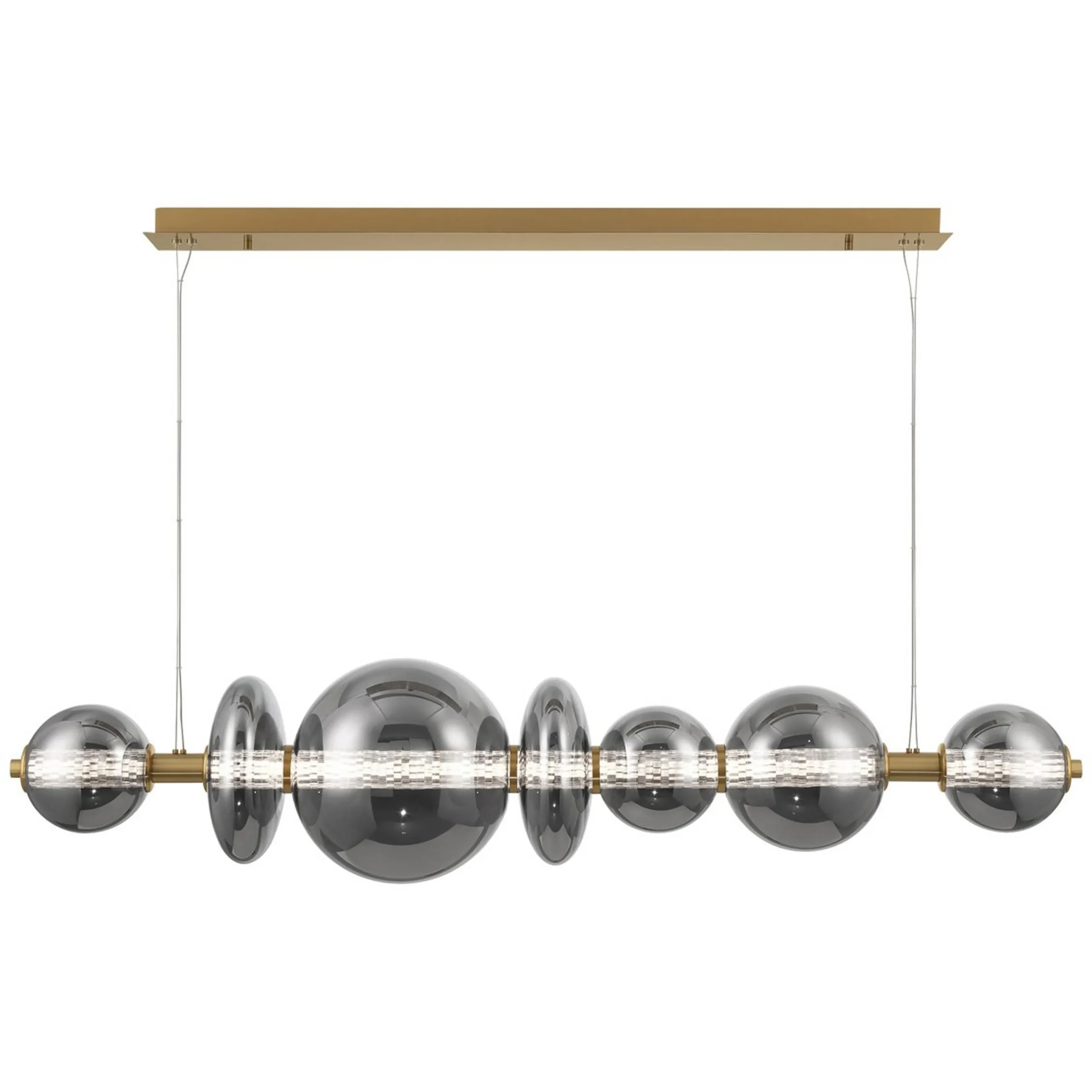 Spectrogram LED Island Chandelier - Smoke