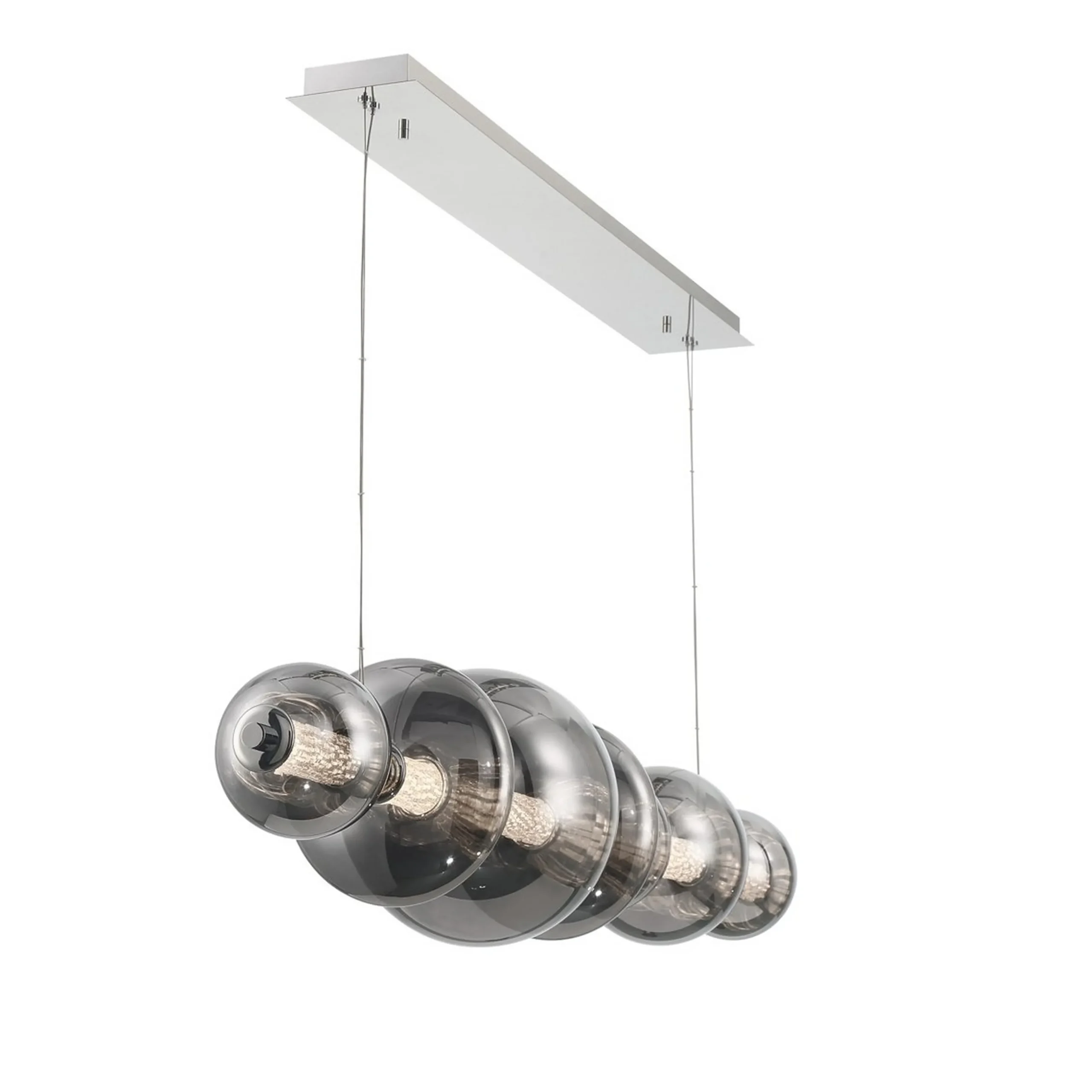 Spectrogram LED Island Chandelier - Smoke