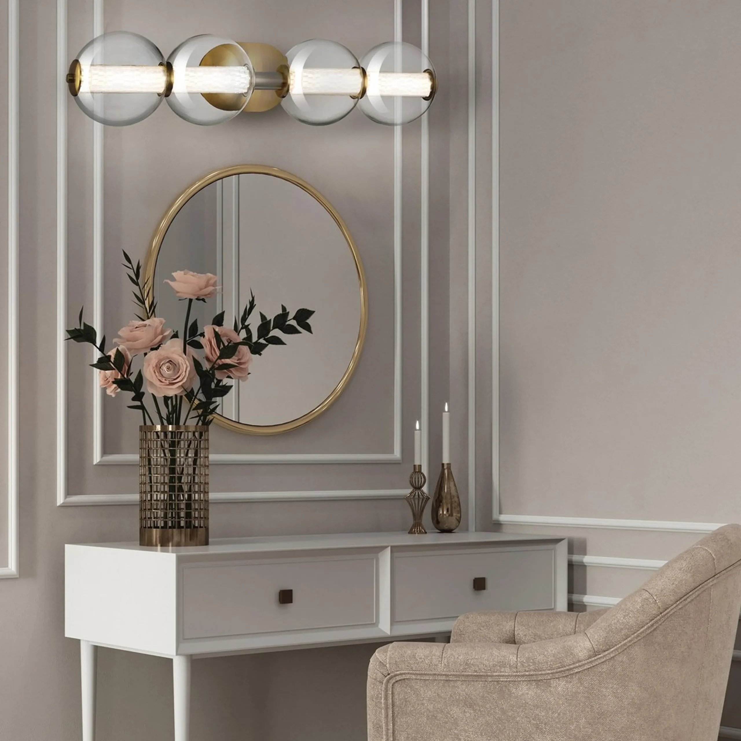 Spectrogram LED Vanity Light - 4 Light