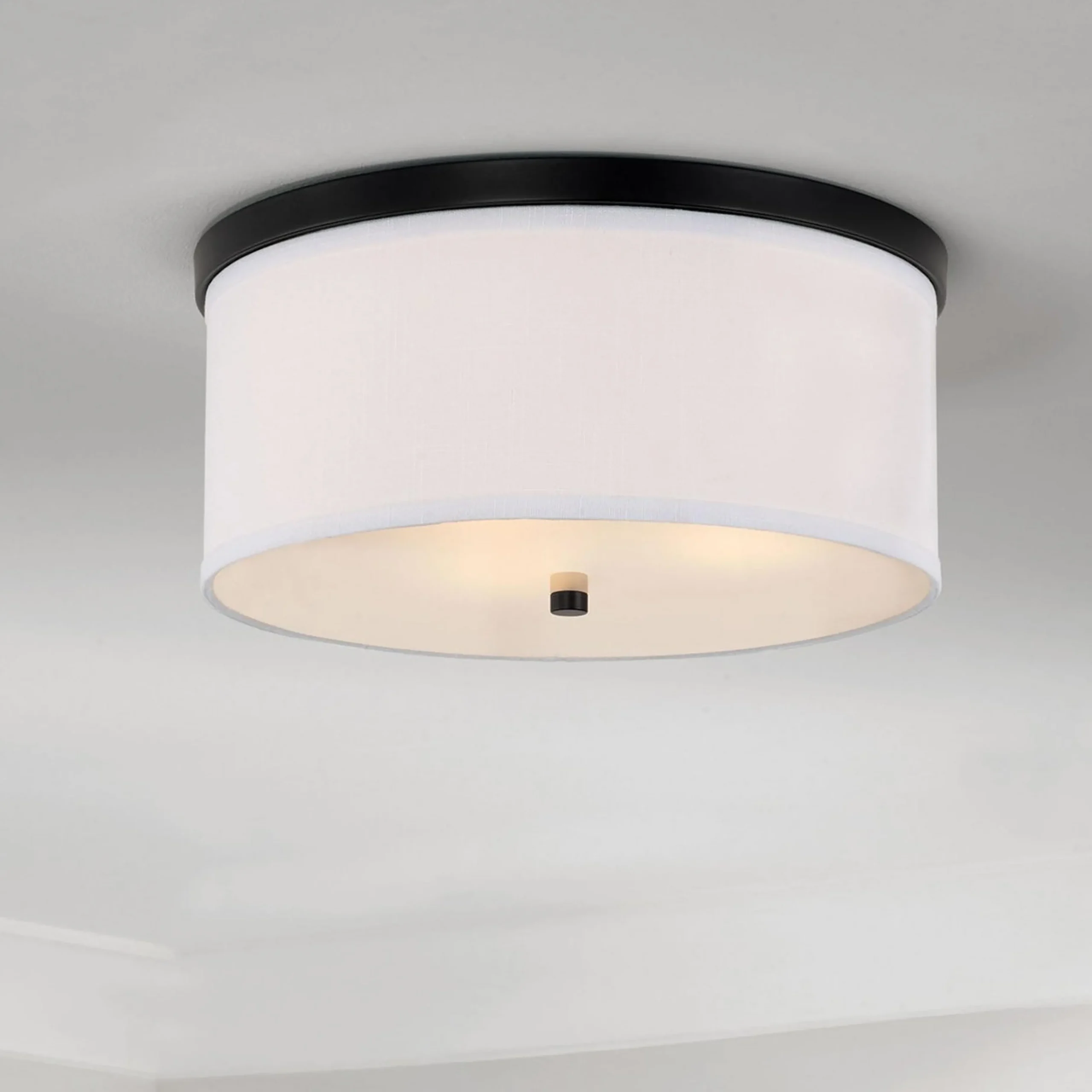 Springfield Linen Shade Ceiling Light