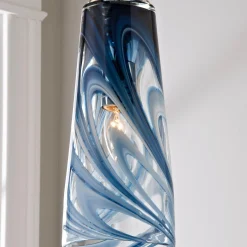 Stormy Skies Tapered Art Glass Pendant