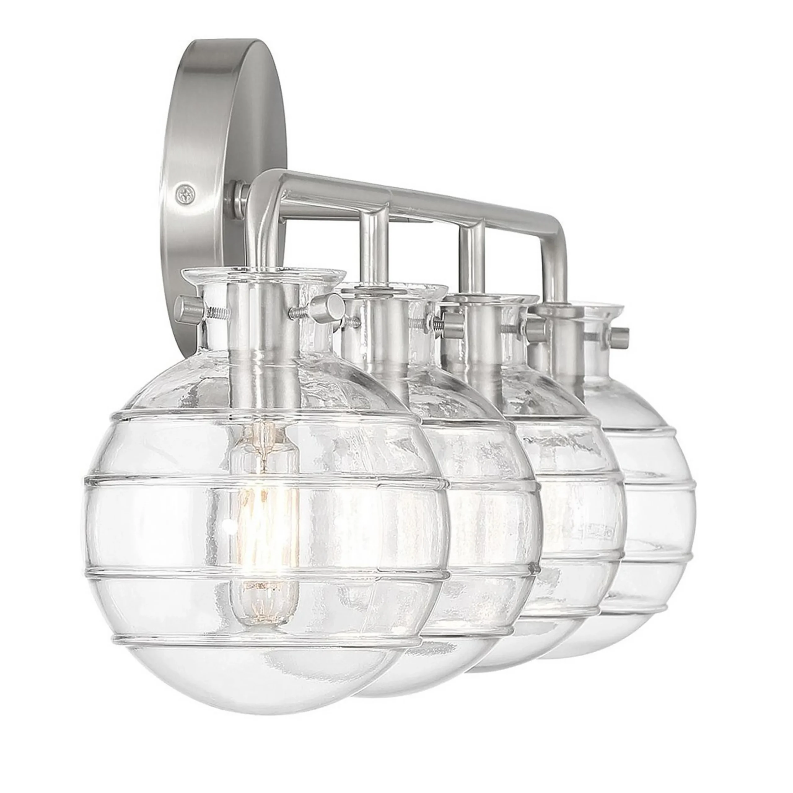 Striped Sphere Vanity Light - 4 Light