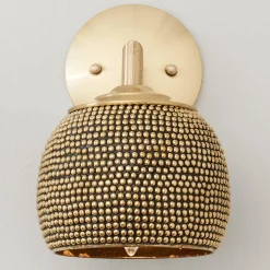 Studded Brass Sconce