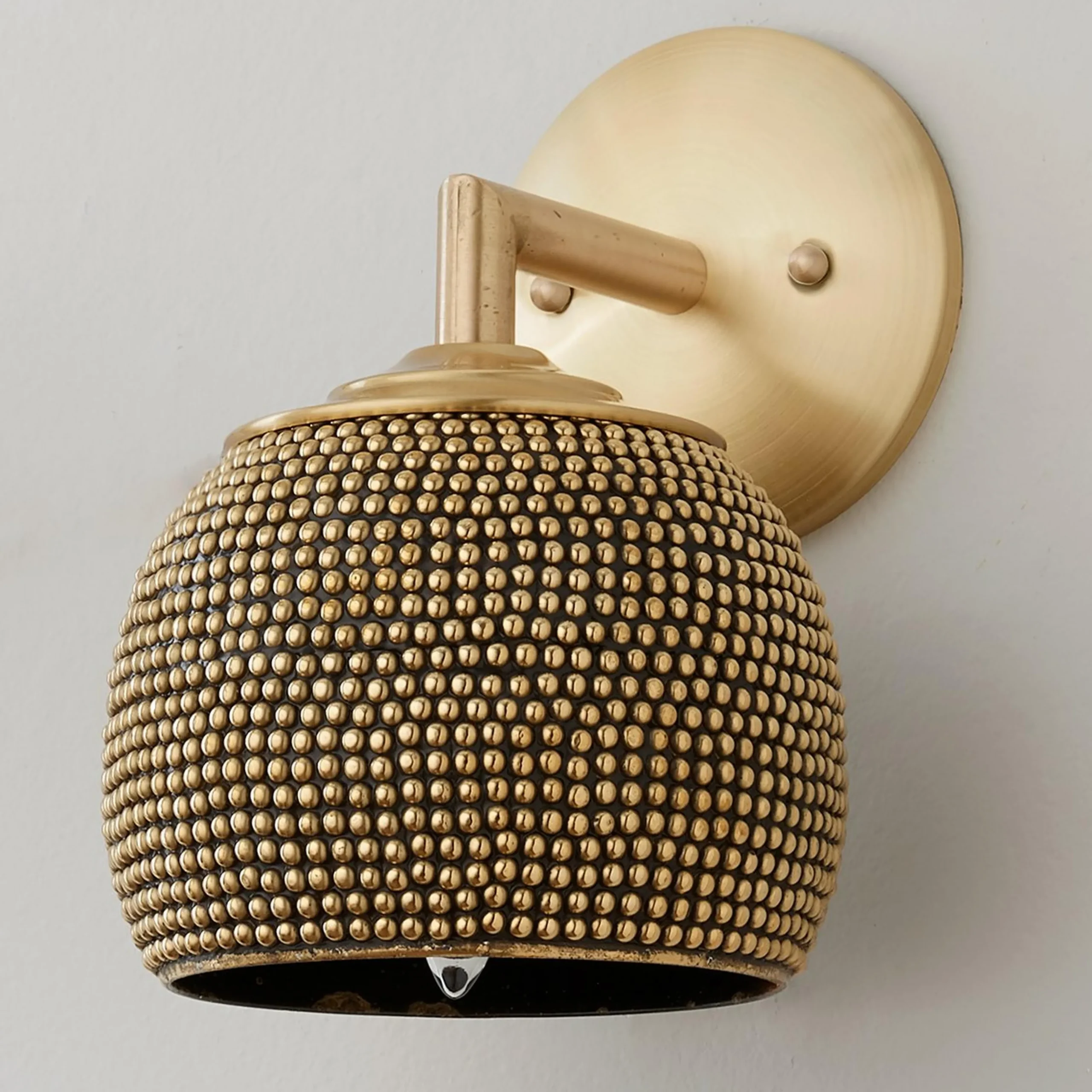 Studded Brass Sconce