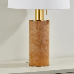 Swirling Burl Table Lamp