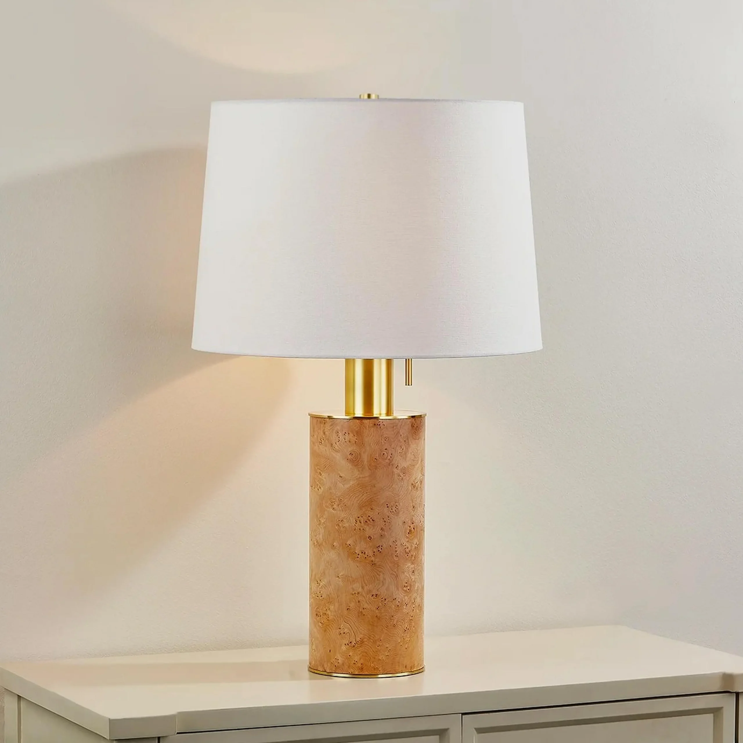 Swirling Burl Table Lamp