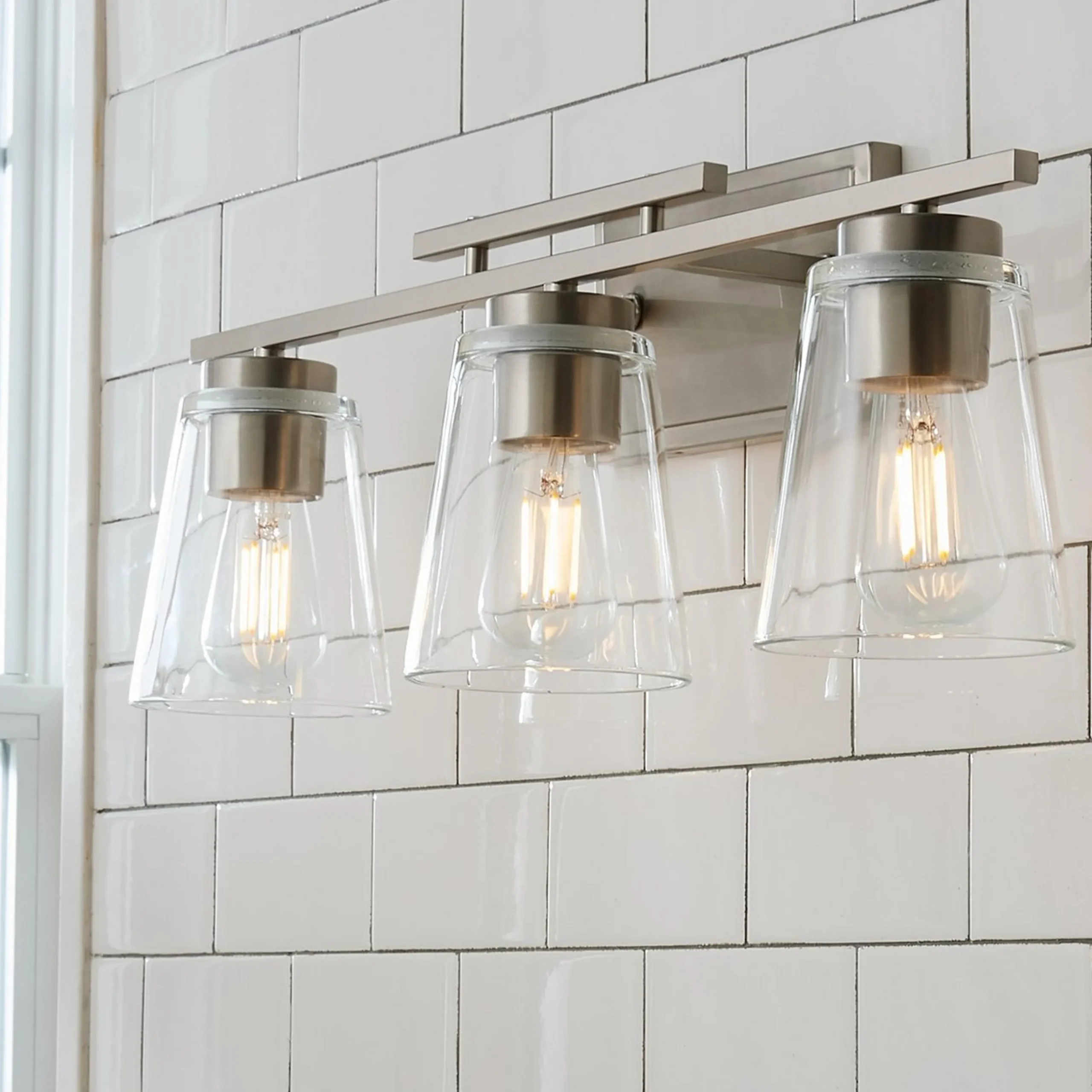T Bar Taper Vanity Light - 3 Light
