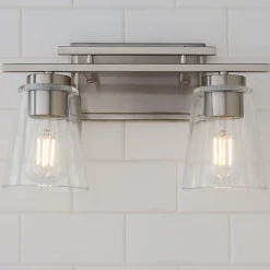 T Bar Taper Vanity Light - 2 Light