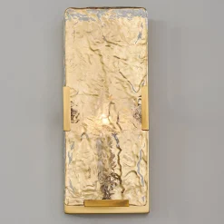 Textured Water Glass Pane Sconce