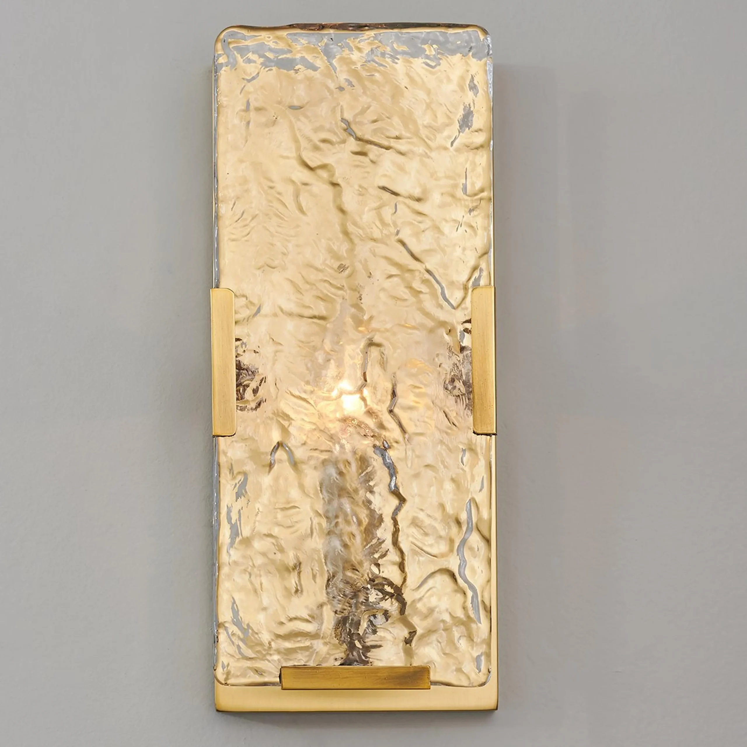 Textured Water Glass Pane Sconce