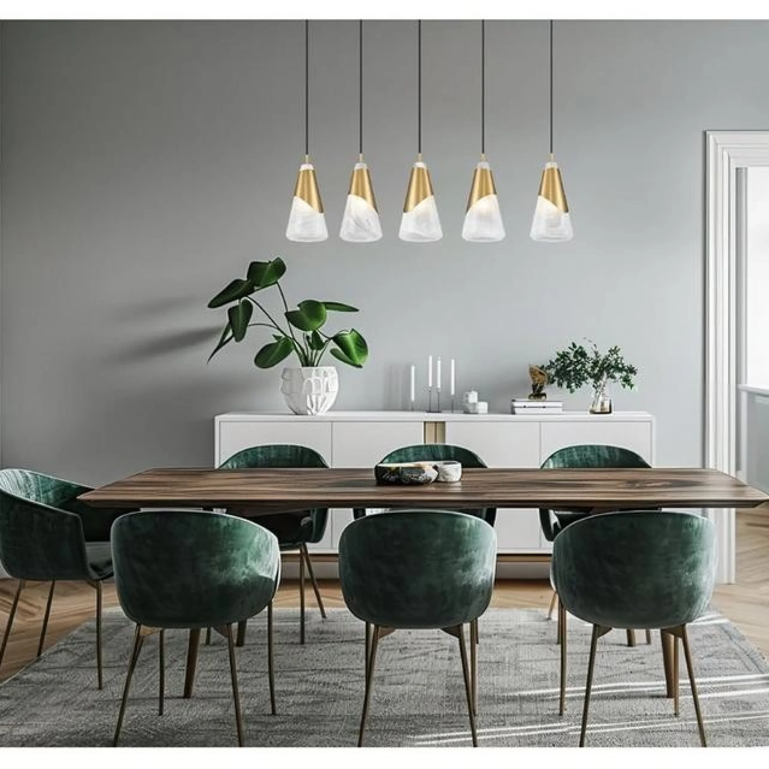 Thrace Linear Island Chandelier