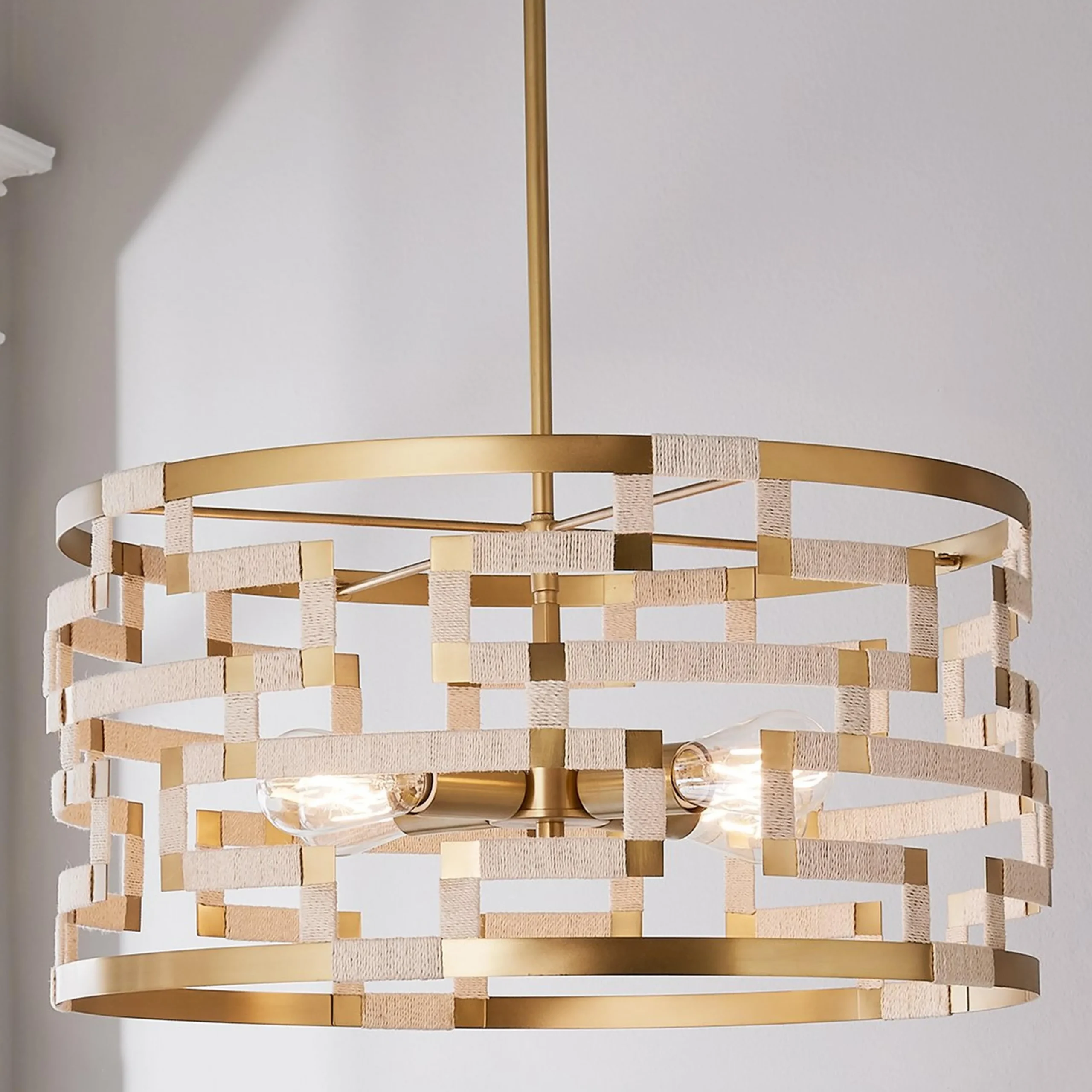 Threaded Grid Chandelier