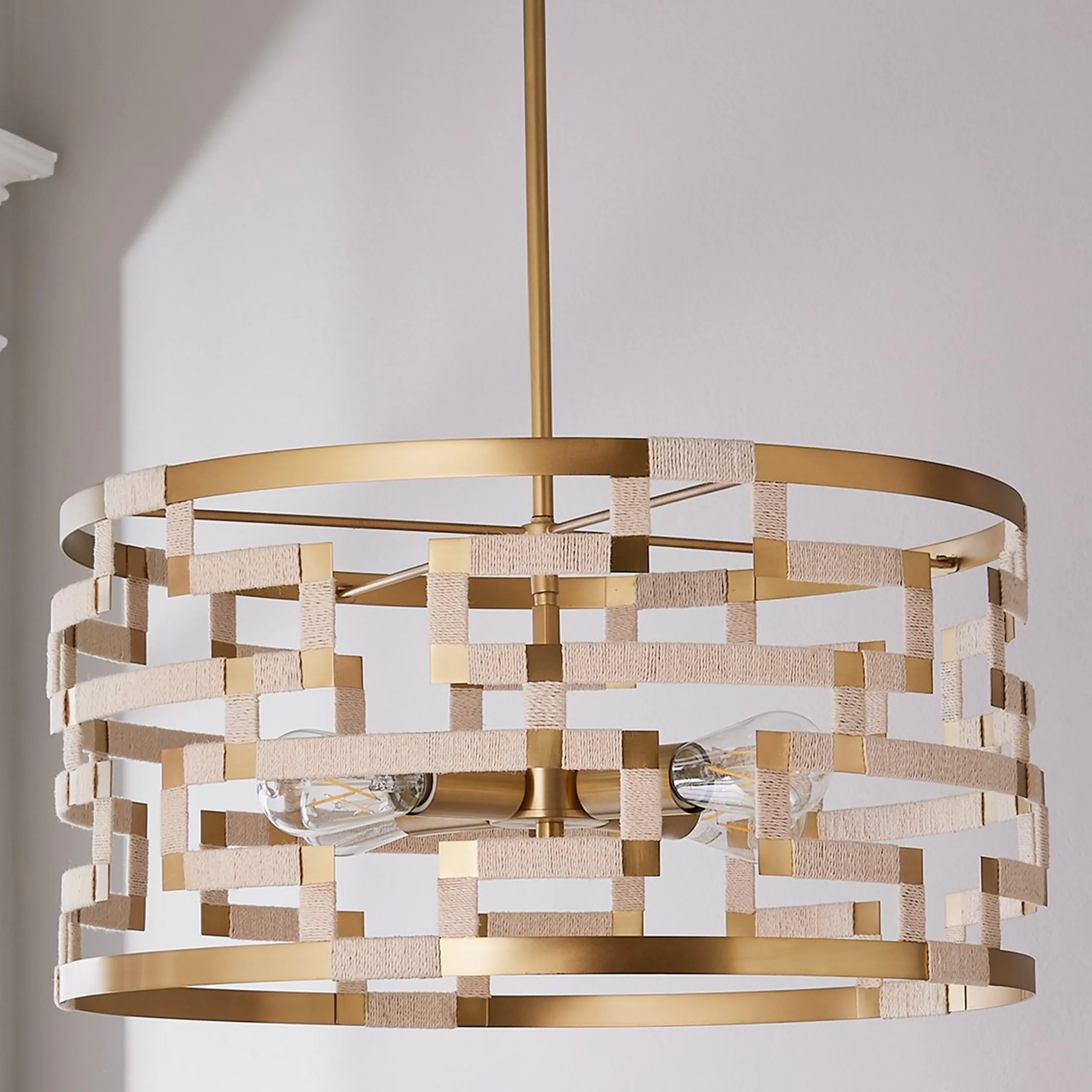 Threaded Grid Chandelier