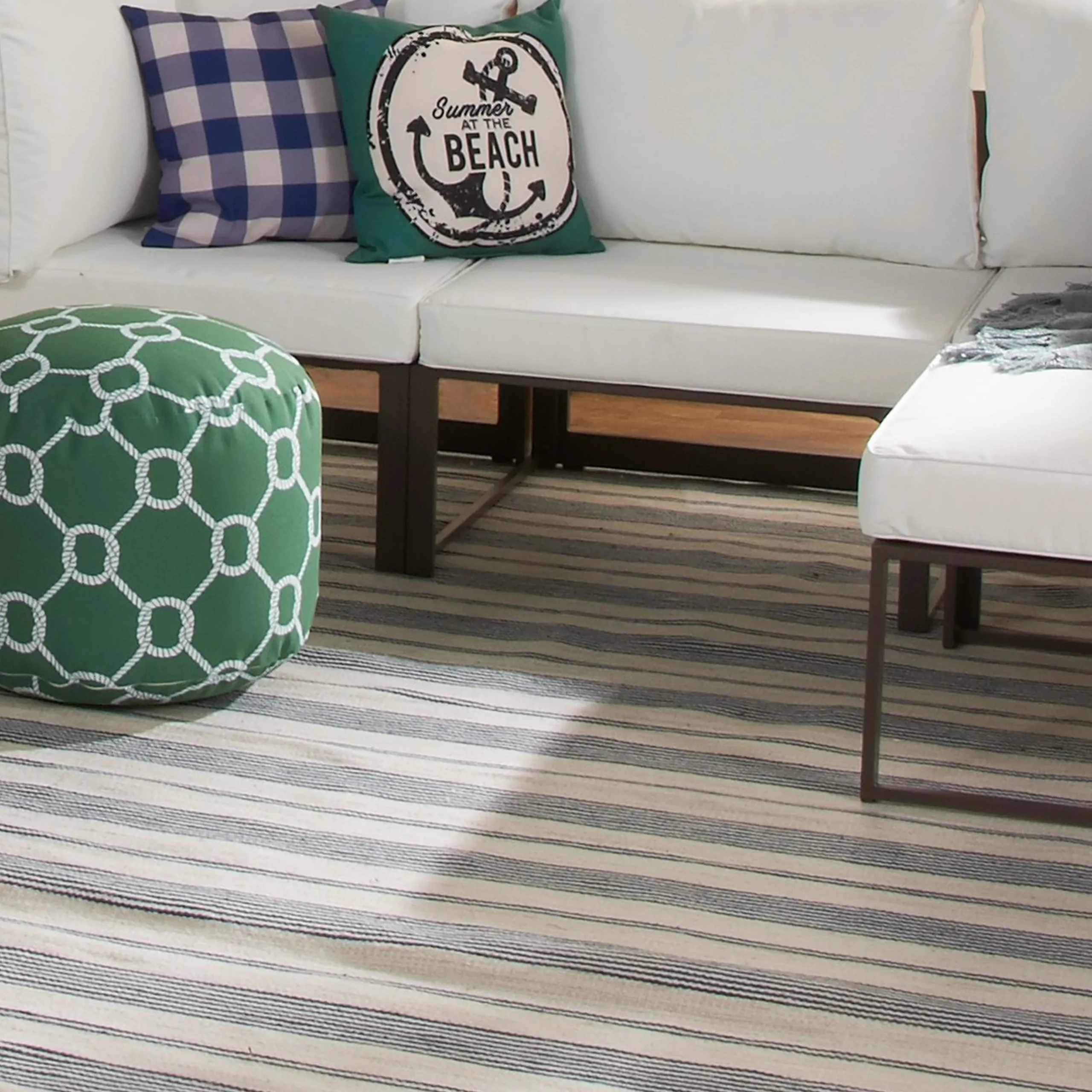 Ticking Stripe Indoor / Outdoor Rug