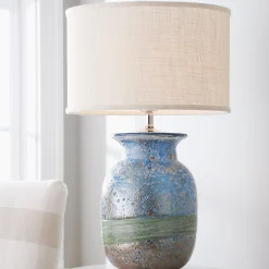 Tidal Pool Art Glass Table Lamp
