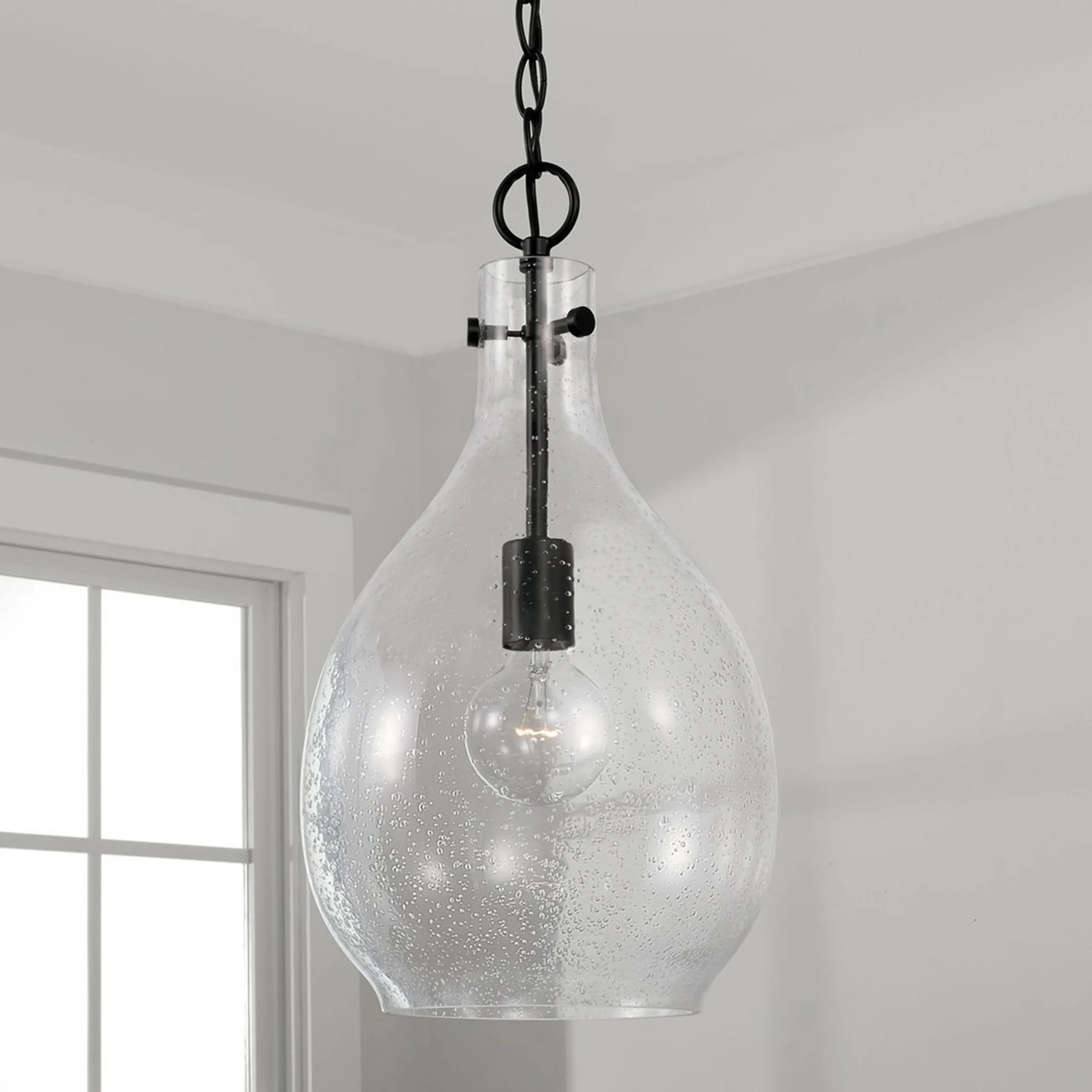 Tierni Pendant - Seeded Glass