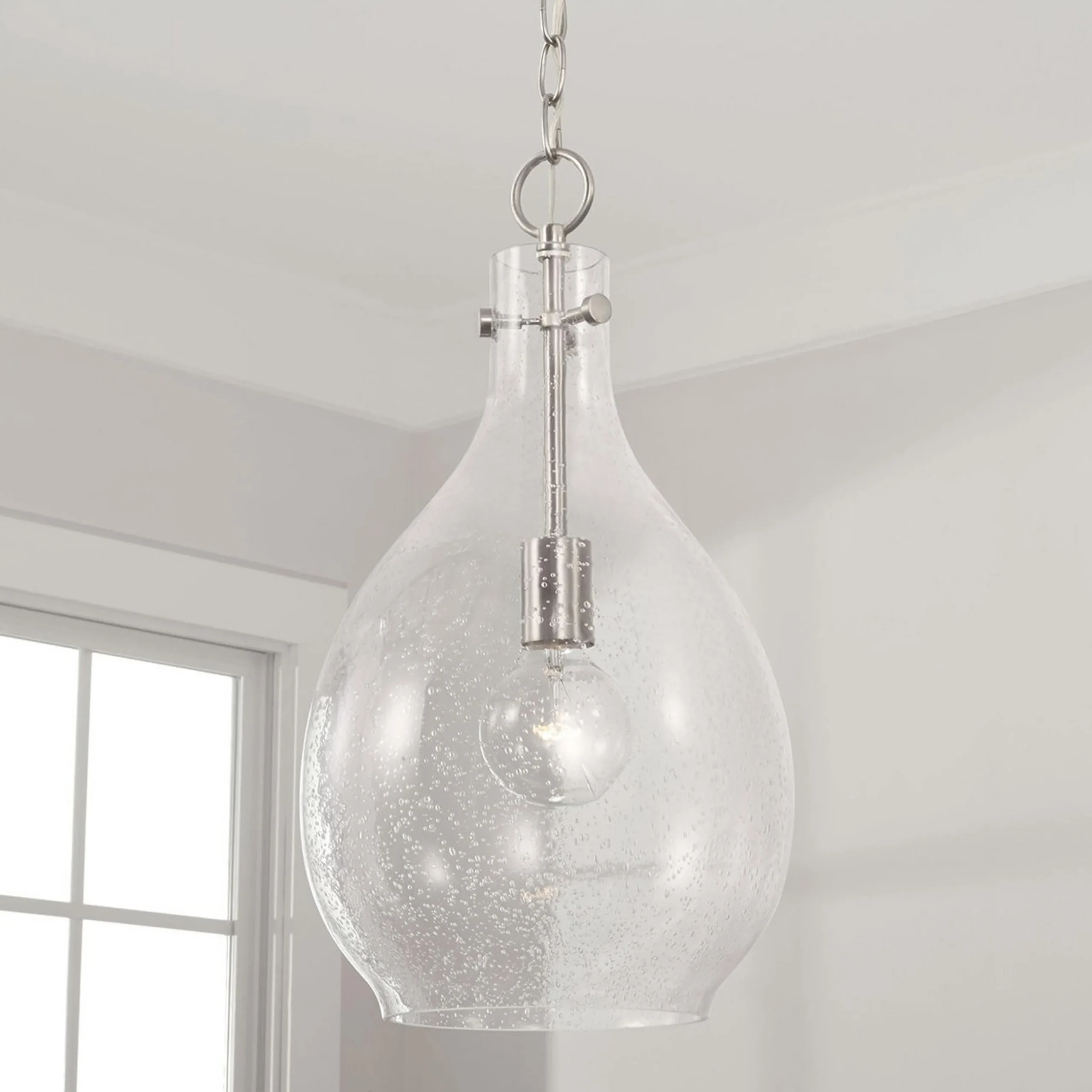 Tierni Pendant - Seeded Glass