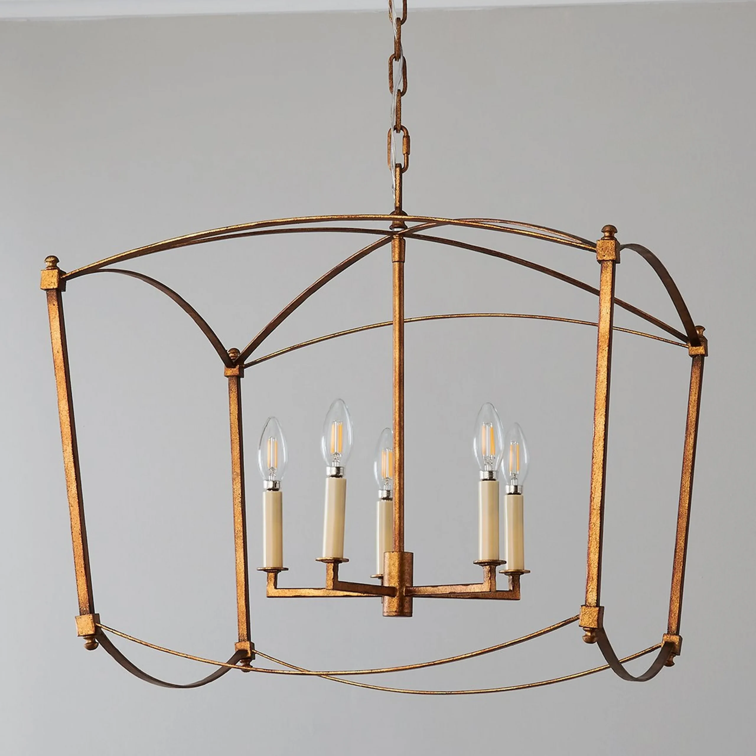 Traditional Beaux Square Lantern - 5 Light