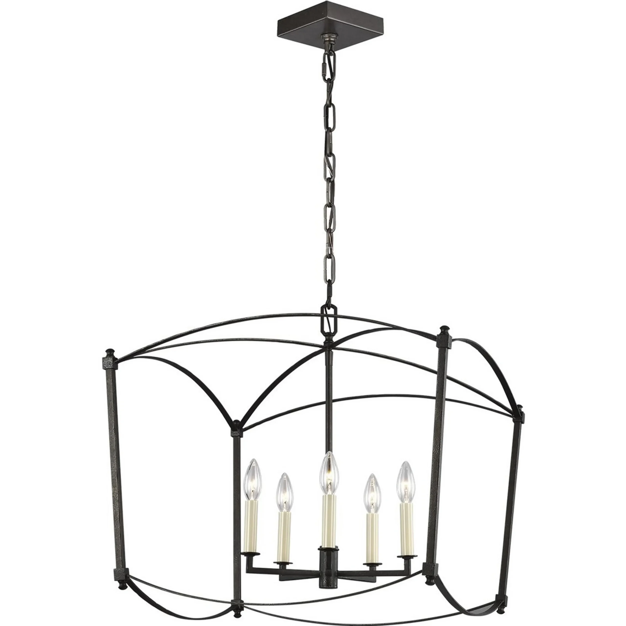 Traditional Beaux Square Lantern - 5 Light