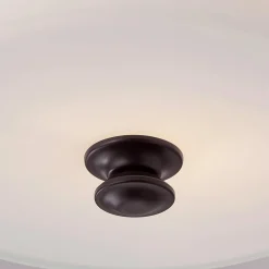Traditional Urban Drum Glass Semi-Flush Ceiling Light