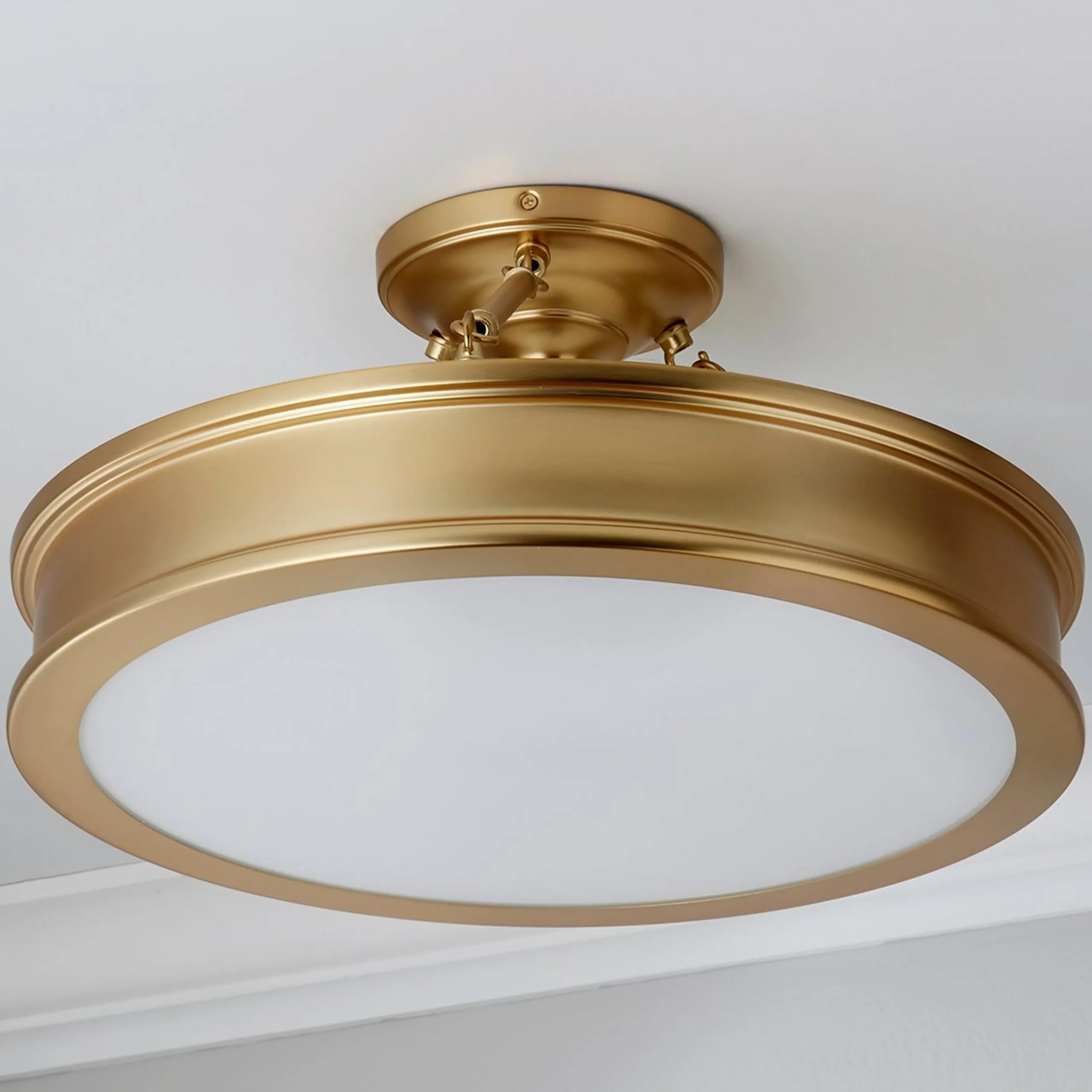 Traditional Urban Semi-Flush Ceiling Light
