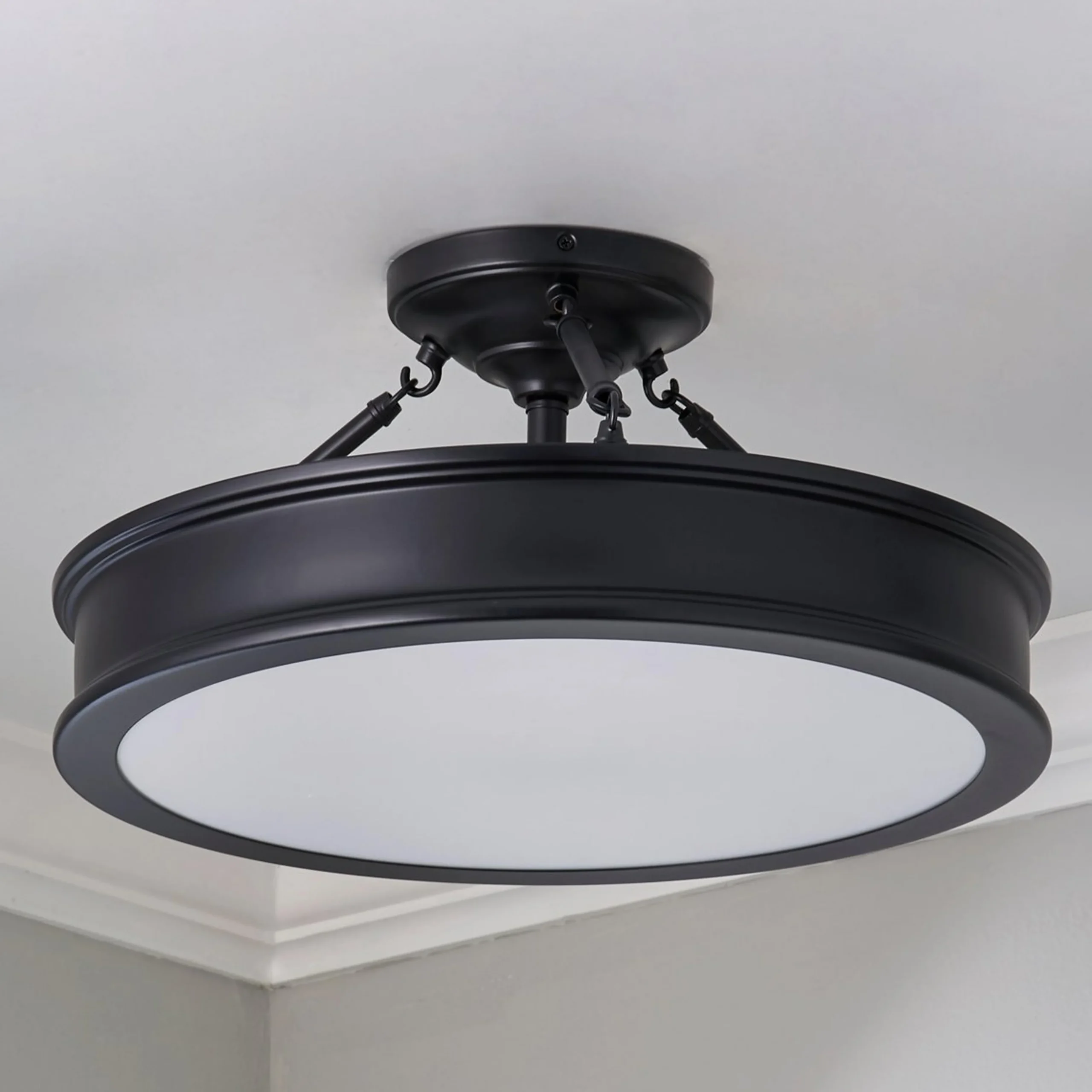 Traditional Urban Semi-Flush Ceiling Light