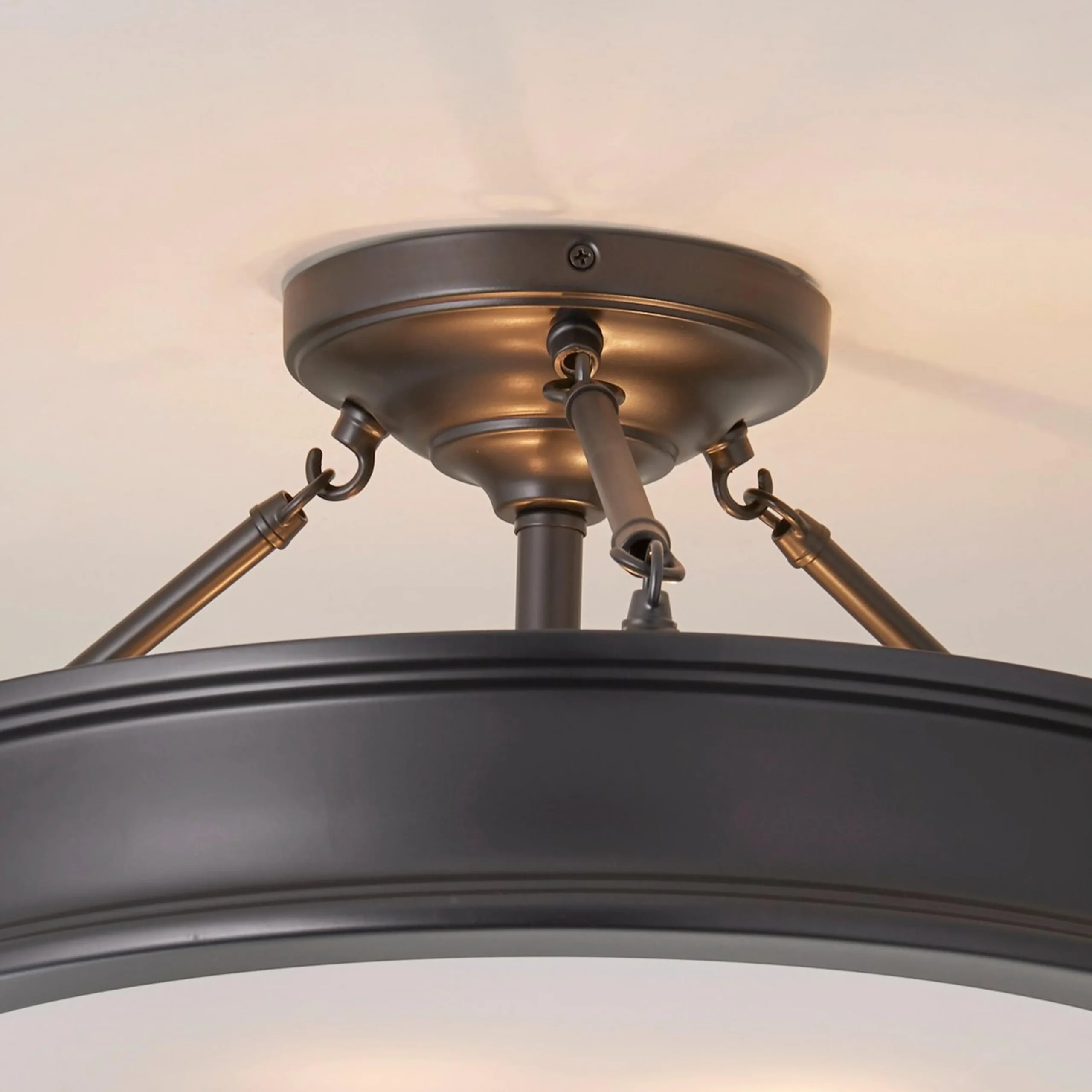 Traditional Urban Semi-Flush Ceiling Light