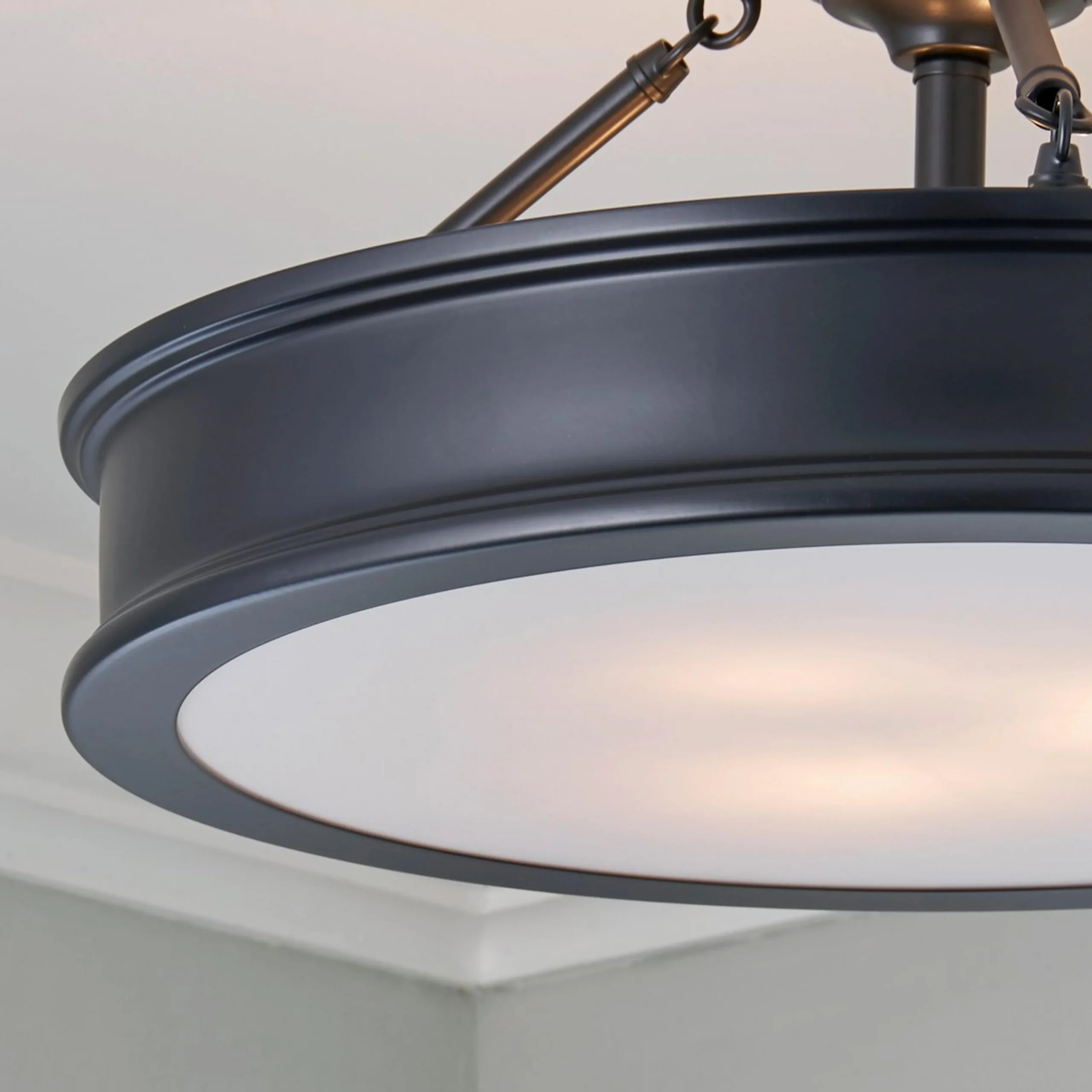 Traditional Urban Semi-Flush Ceiling Light