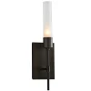 Transitional Torch Sconce - Frosted Glass