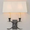 Transitional 'X' Wall Sconce with Shade - 2 Light