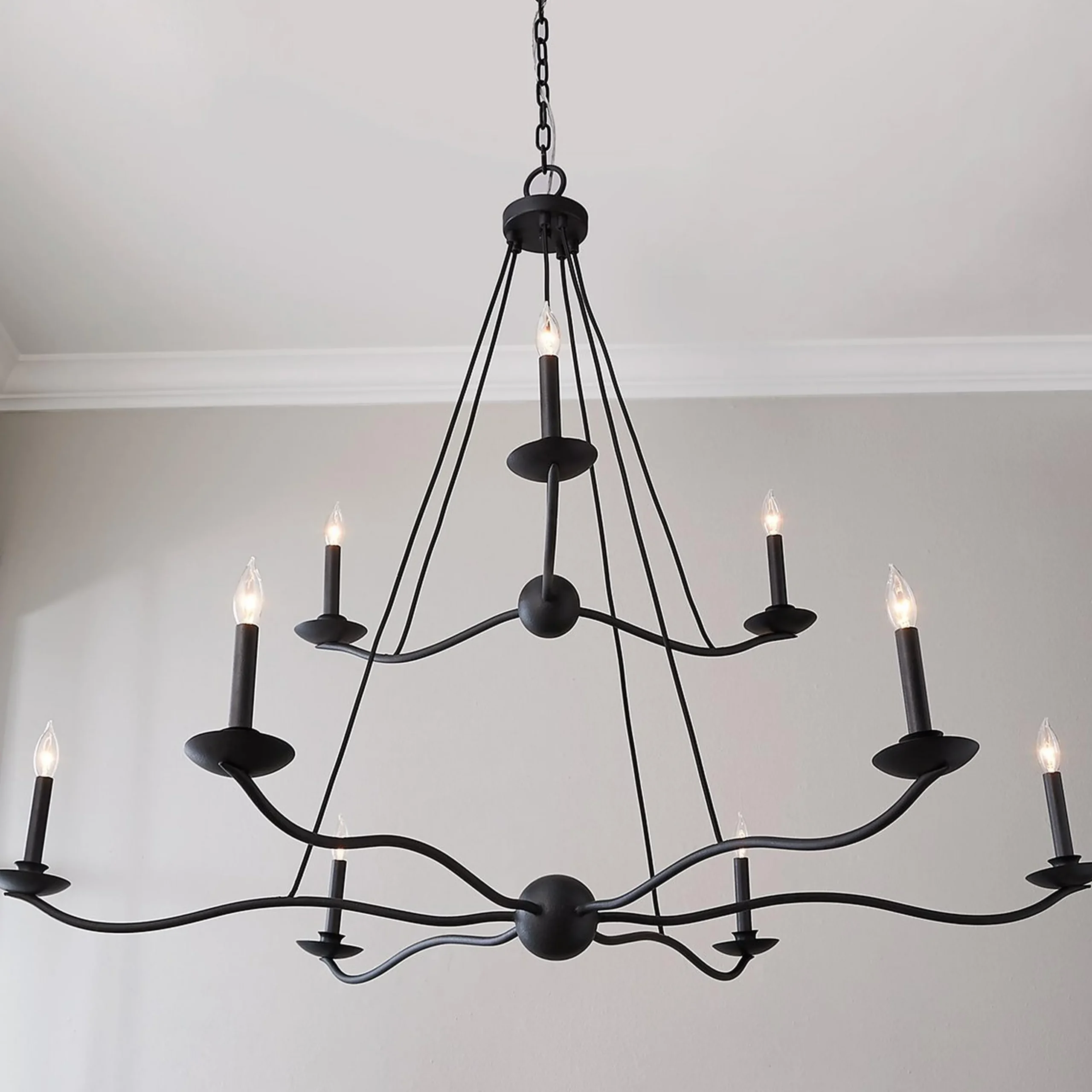 Transverse Waves Tiered Chandelier