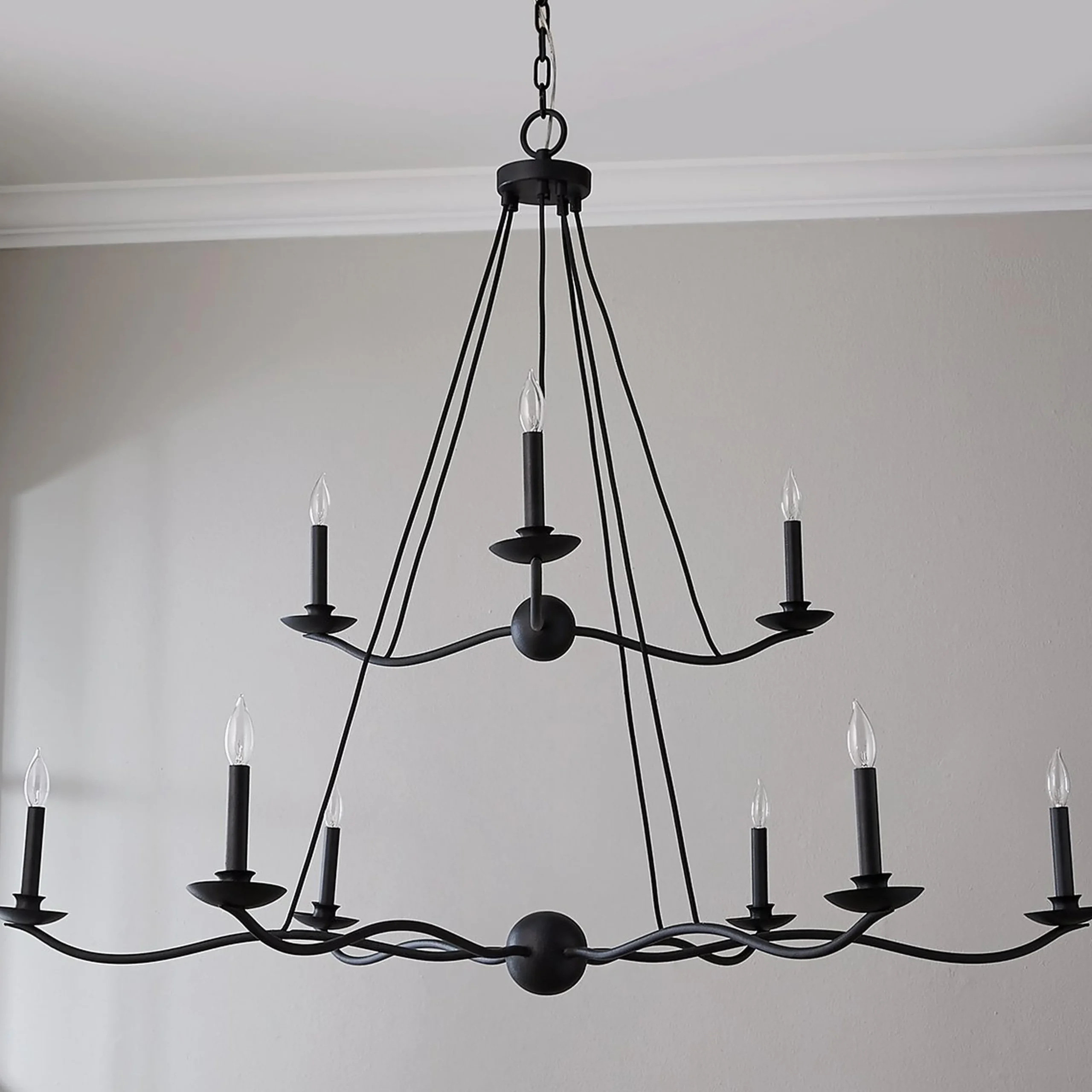 Transverse Waves Tiered Chandelier