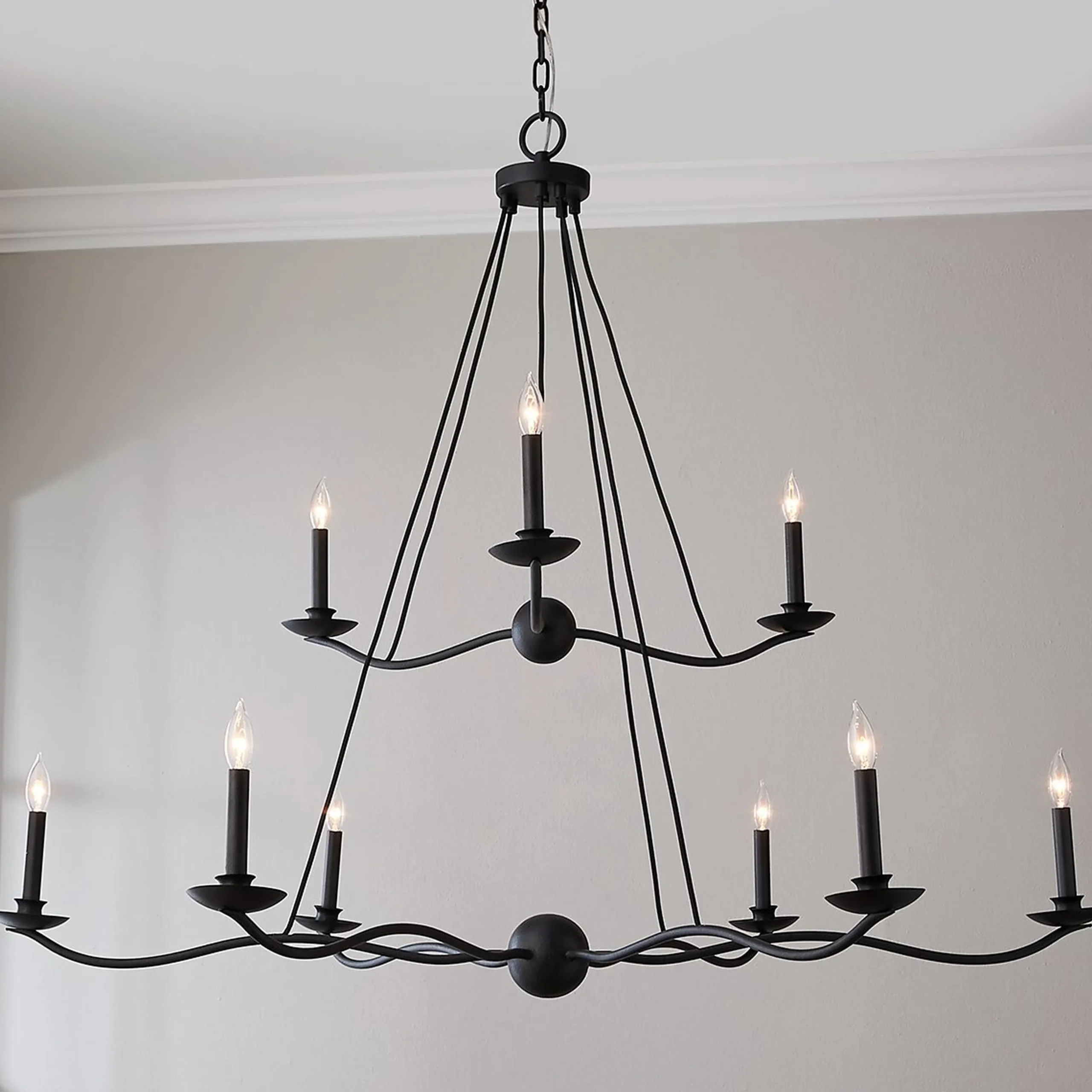 Transverse Waves Tiered Chandelier