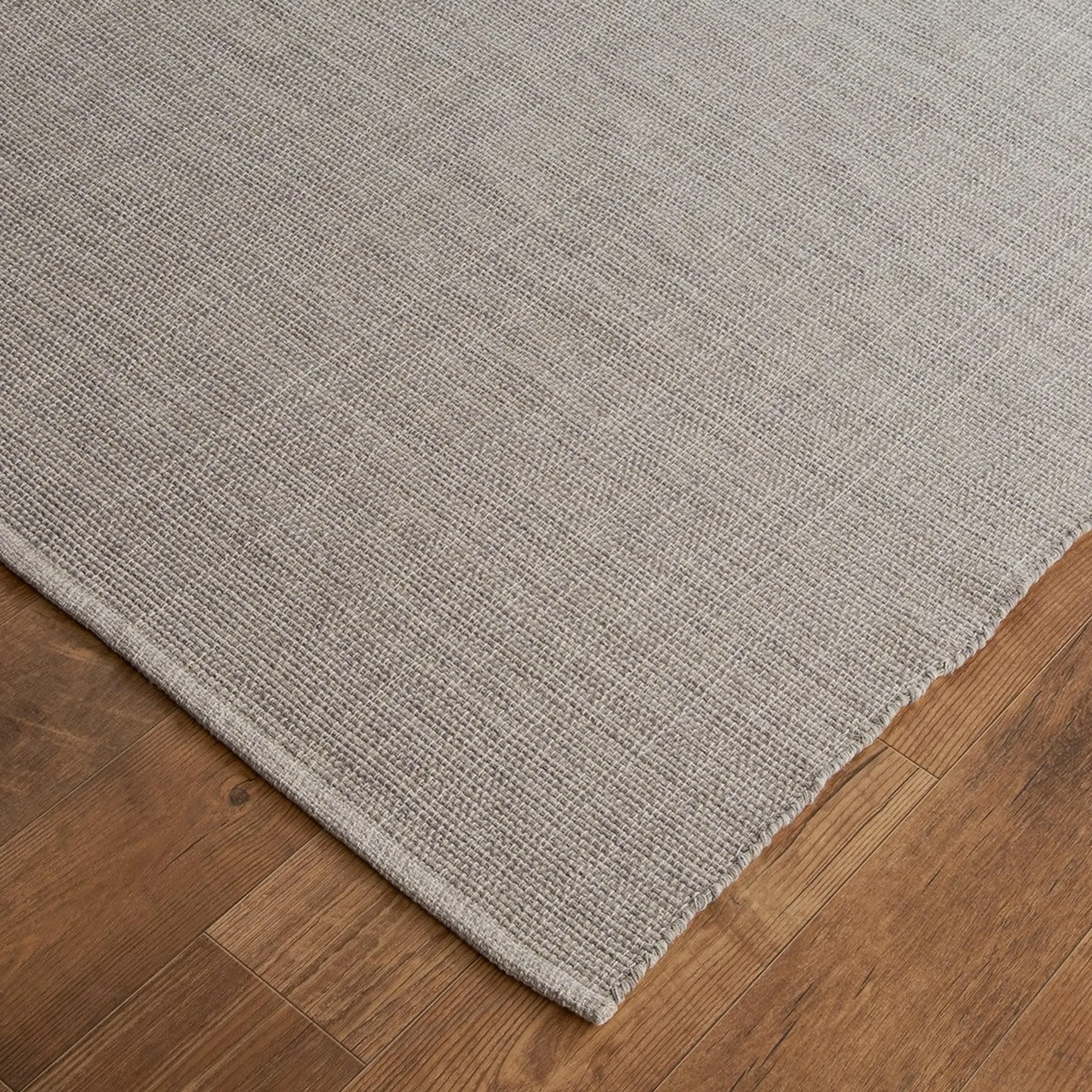 Tri-Toned Neutral Woven Cotton Rug