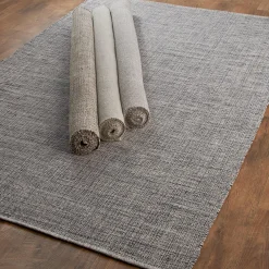Tri-Toned Neutral Woven Cotton Rug