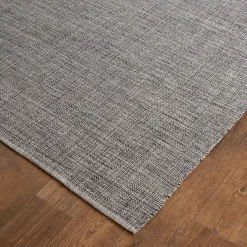 Tri-Toned Neutral Woven Cotton Rug