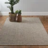 Tri-Toned Neutral Woven Cotton Rug