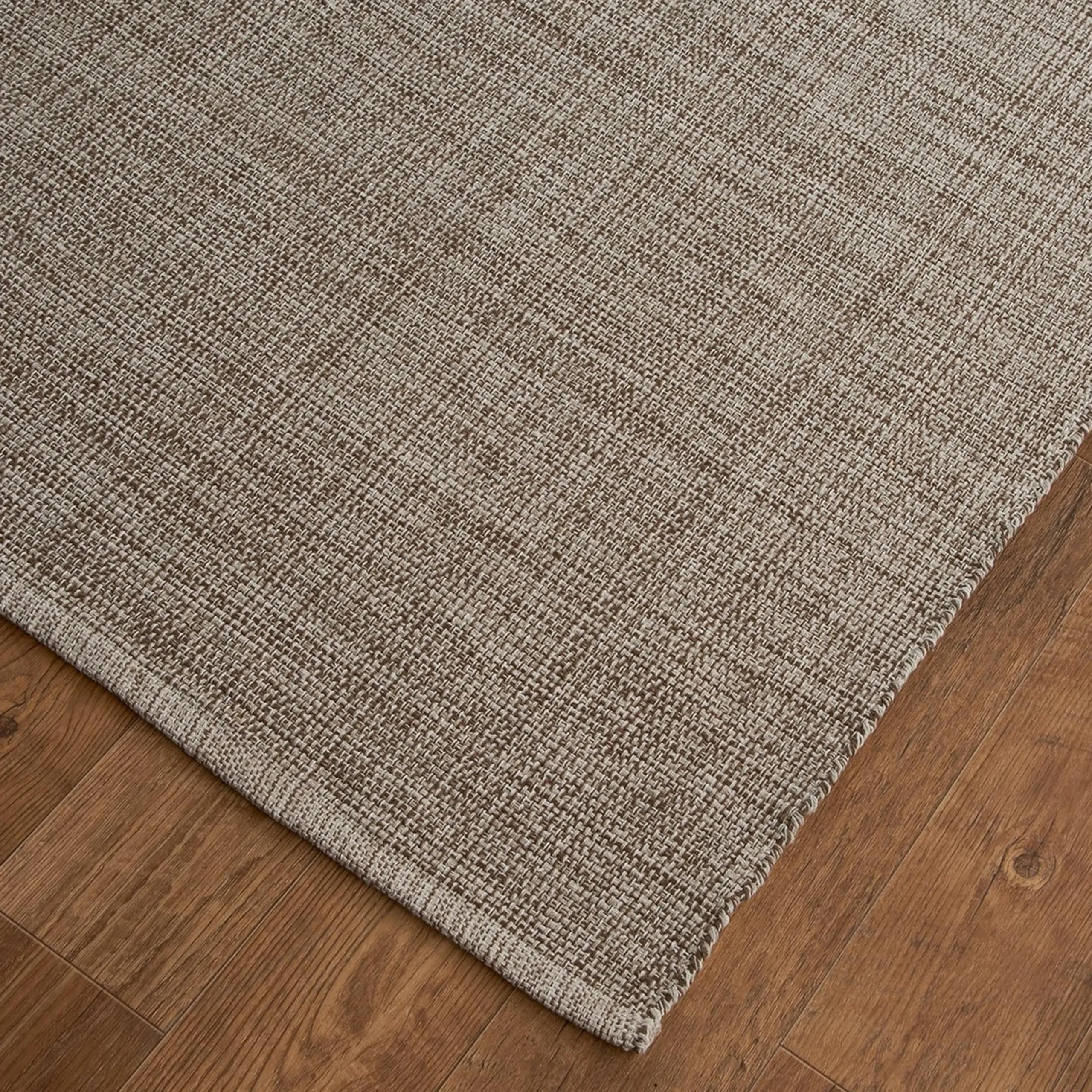 Tri-Toned Neutral Woven Cotton Rug