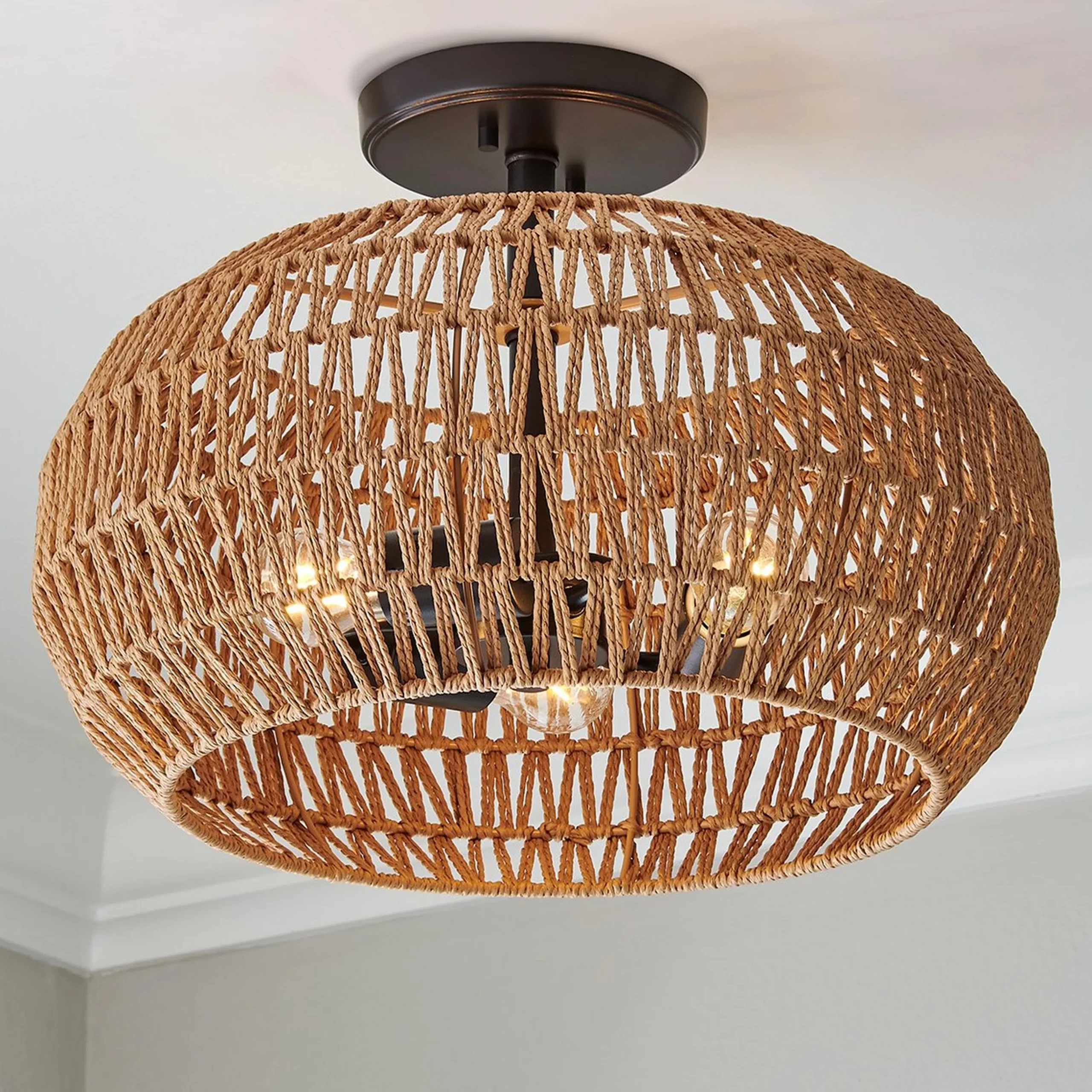 Tropical Oasis Semi-Flush Ceiling Light