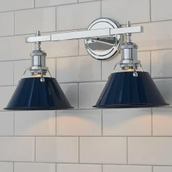 Truncated Cone Shade Vanity Light - 2 light