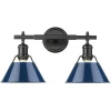 Truncated Cone Shade Vanity Light - 2 light