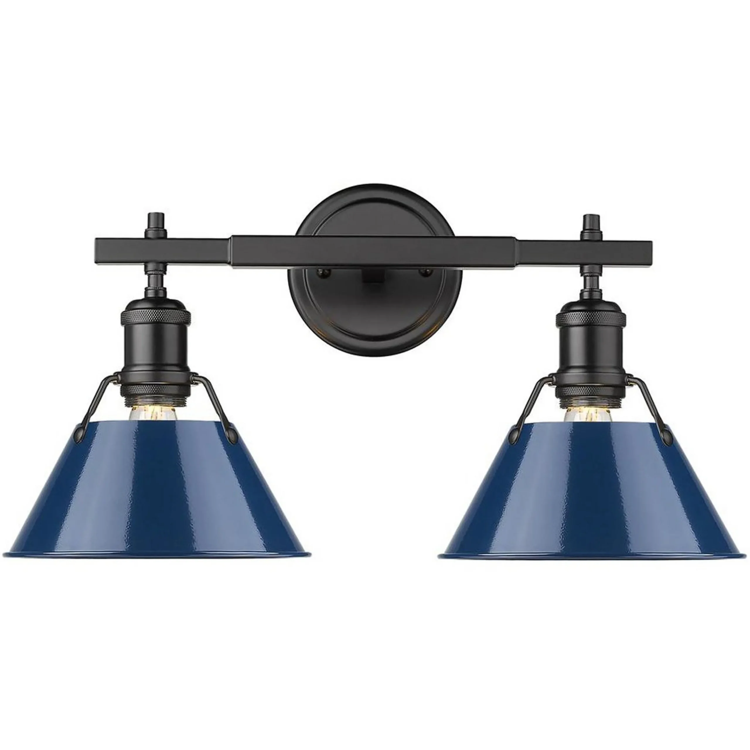 Truncated Cone Shade Vanity Light - 2 light