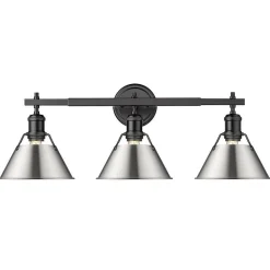 Truncated Cone Shade Vanity Light - 3 light