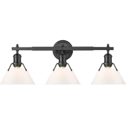 Truncated Cone Shade Vanity Light - 3 light