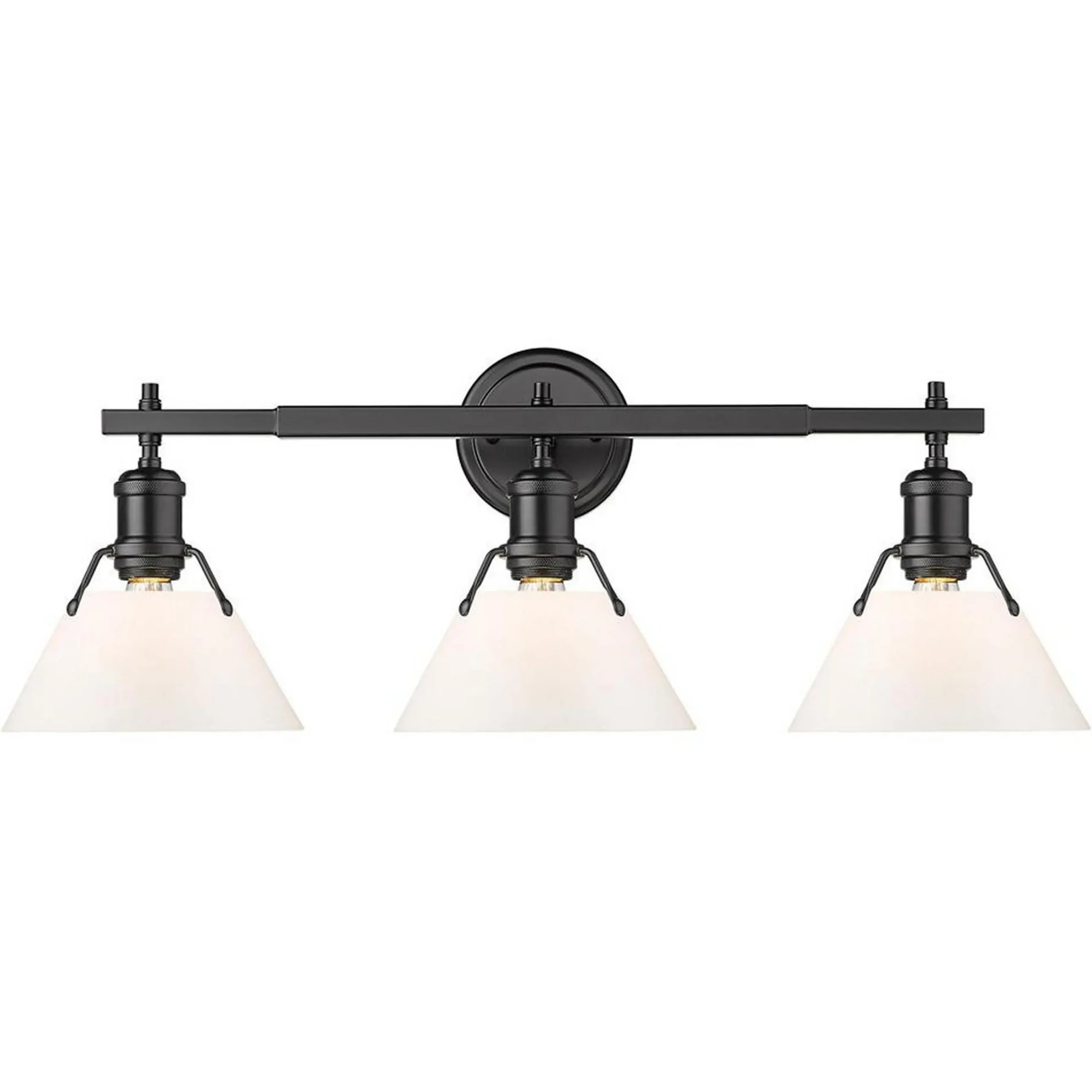 Truncated Cone Shade Vanity Light - 3 light