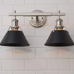 Truncated Cone Shade Vanity Light - 2 light