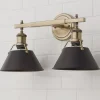 Truncated Cone Shade Vanity Light - 2 light
