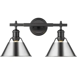 Truncated Cone Shade Vanity Light - 2 light
